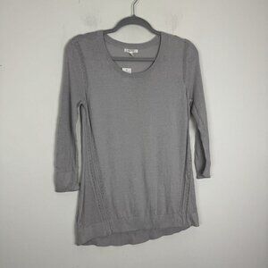 Maurice’s Gray Lightweight Long Sleeve Knit Top Size Small NWT